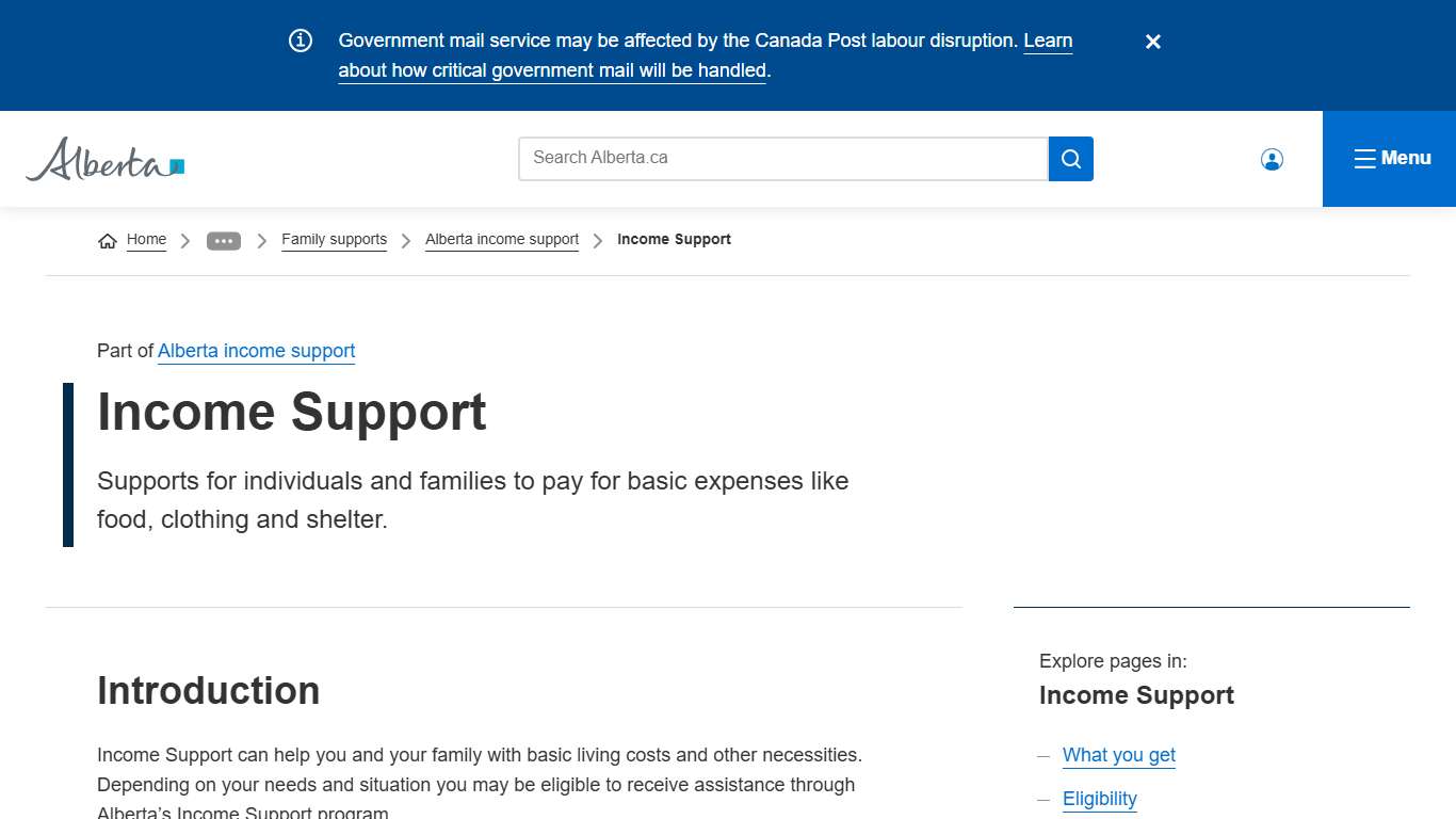 Income Support Alberta.ca