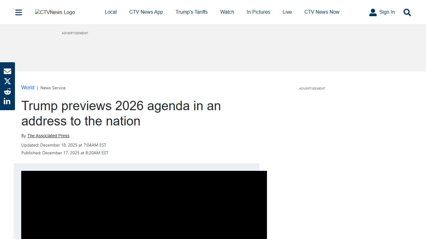 Donald Trump previews 2026 agenda in address to nation